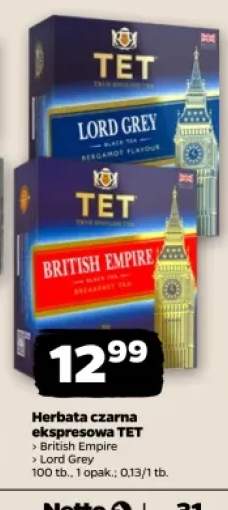 Herbata czarna ekspresowa TET British Empire +1 wariant