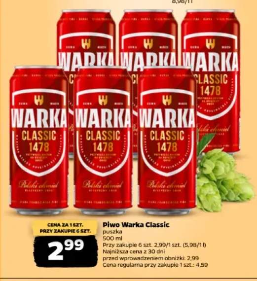 Piwo Warka Classic