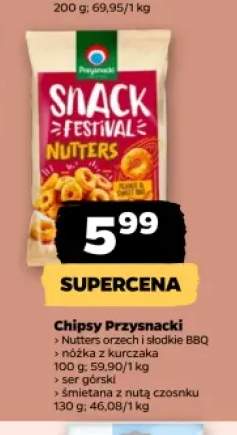 Chipsy Przysnacki Nutters orzech i słodkie BBQ +3 warianty