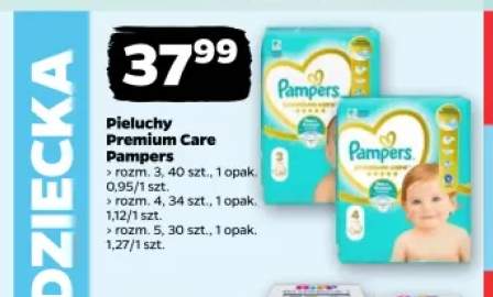 Pieluchy Premium Care rozm. 3 Pampers +2 warianty