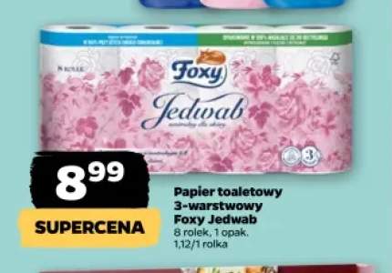 Papier toaletowy 3-warstwowy Foxy Jedwab 8-pak