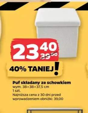 Puf składany ze schowkiem