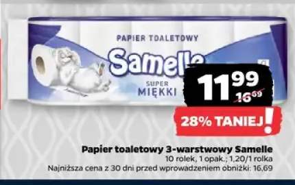 Papier toaletowy 3-warstwowy Samelle 10-pak