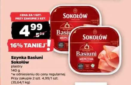Szynka Basiuni plastry Sokołów