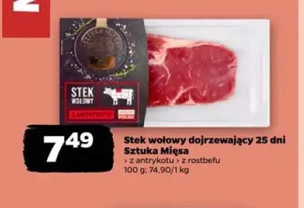 Stek wołowy dojrzewający 25 dni z antrykotu Sztuka Mięsa +1 wariant