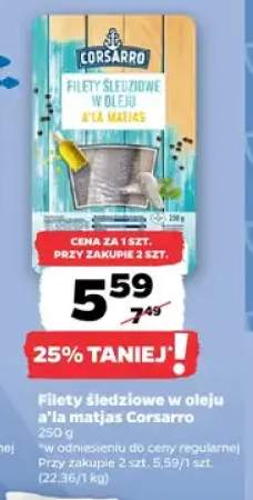 Filety śledziowe w oleju a'la matjas Corsarro