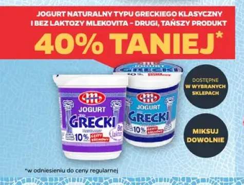 Jogurt naturalny typu greckiego klasyczny Mlekovita +1 wariant