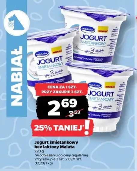 Jogurt śmietankowy bez laktozy Maluta