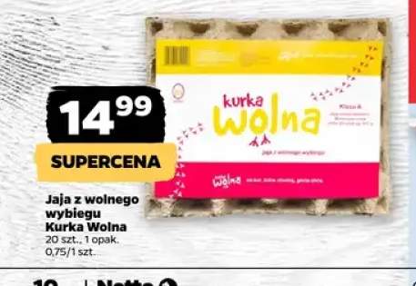 Jajka kurze z wolnego wybiegu Kurka Wolna