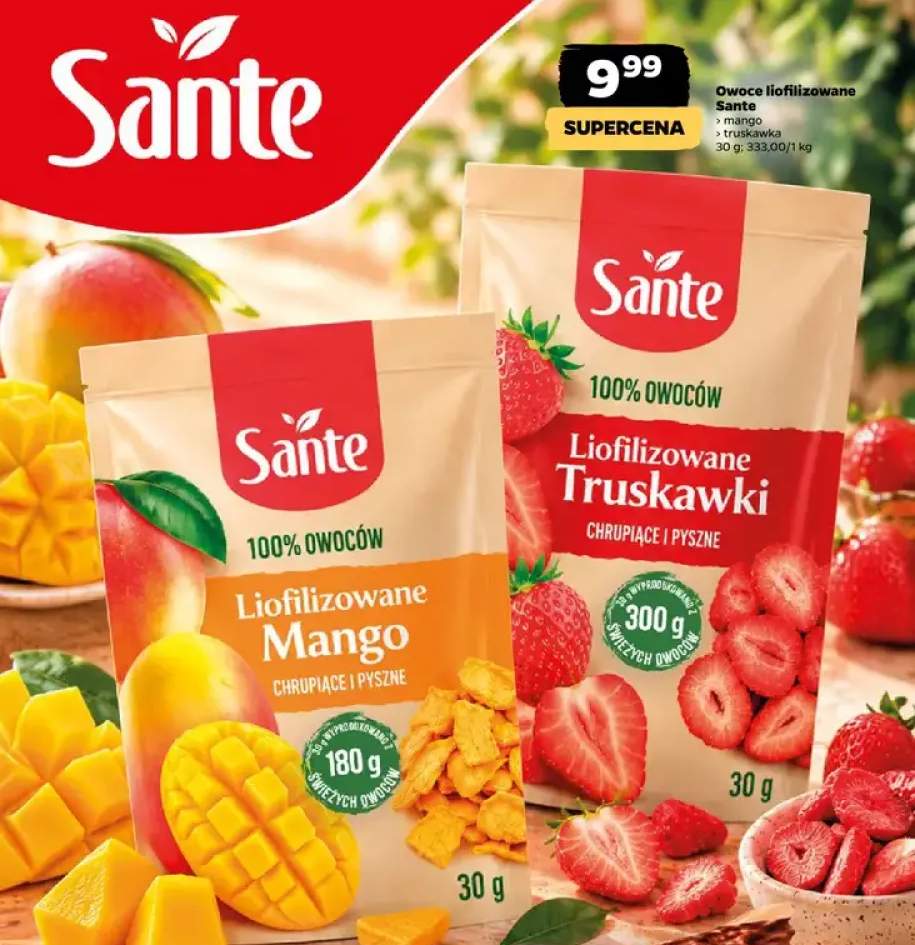 Owoce liofilizowane mango Sante +1 wariant