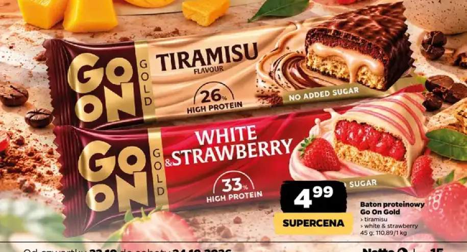 Baton proteinowy Go On Gold tiramisu +1 wariant