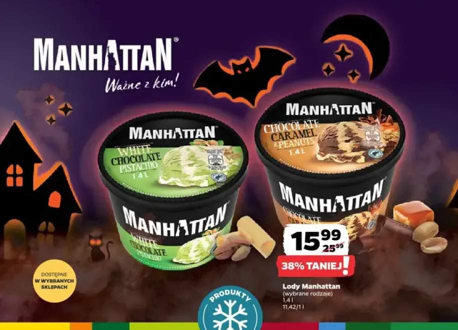 Lody Manhattan White Chocolate Pistachio +1 wariant