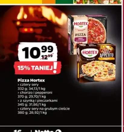 Pizza Hortex cztery sery +3 warianty