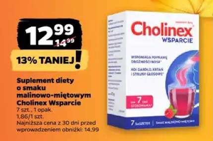 Suplement diety o smaku malinowo-miętowym Cholinex Wsparcie