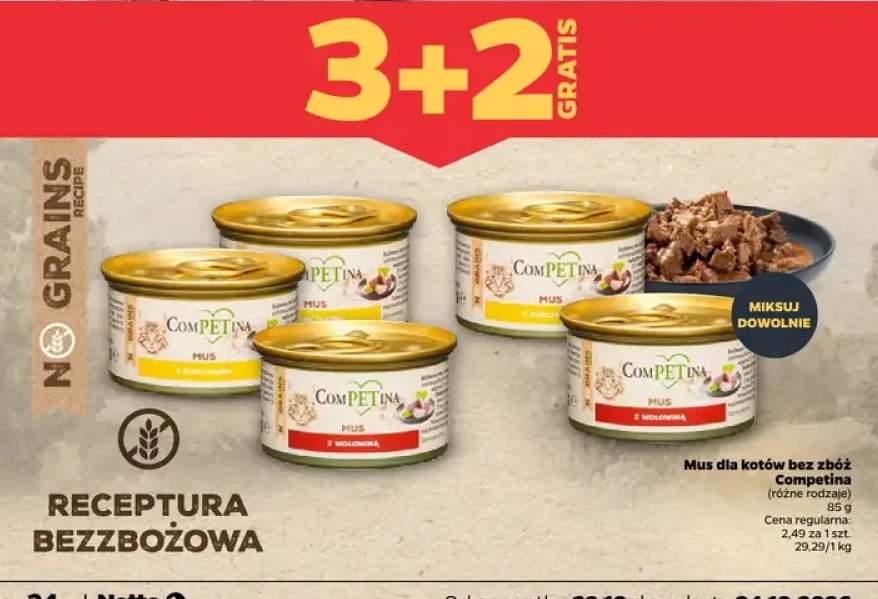 Mus dla kotów bez zbóż Competina