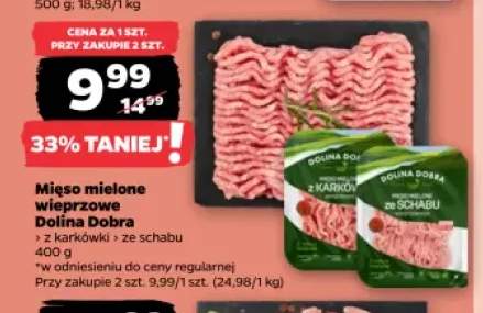 Mięso mielone wieprzowe z karkówki Dolina Dobra +1 wariant