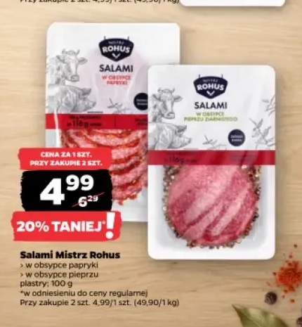 Salami Mistrz Rohus w obsypce papryki +1 wariant