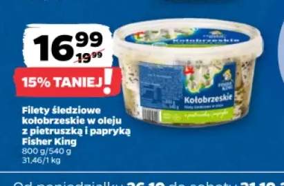 Filety śledziowe kołobrzeskie w oleju z pietruszką i papryką Fisher King