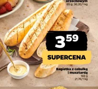 Bagietka z cebulką i musztardą