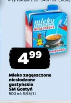 Mleko zagęszczone niesłodzone gostyńskie SM Gostyń