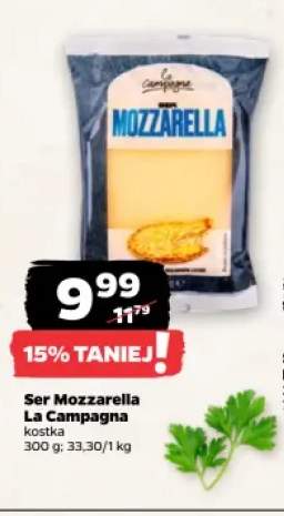 Ser mozzarella w kostce La Campagna