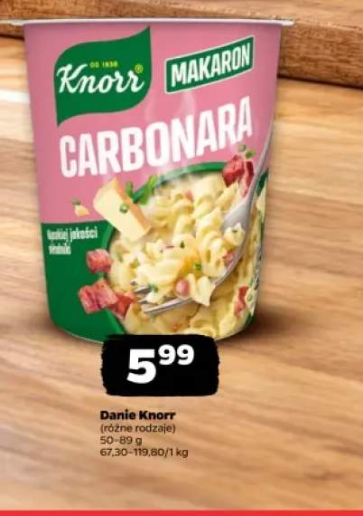Danie Makaron Carbonara Knorr