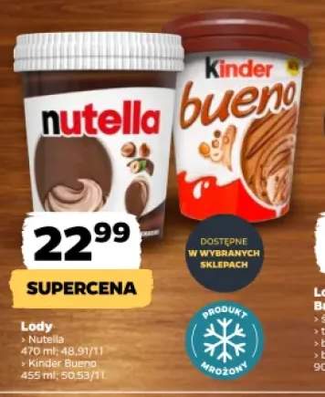 Lody Nutella +1 wariant