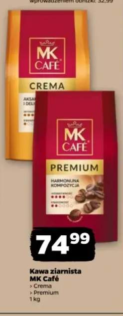 Kawa ziarnista MK Café Crema +1 wariant