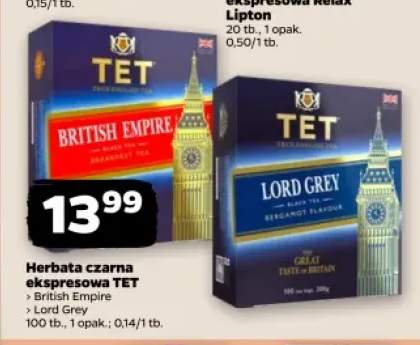 Herbata czarna ekspresowa TET British Empire +1 wariant