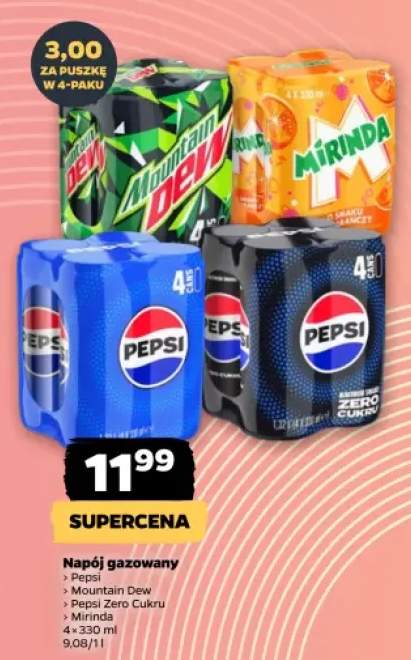 Napój gazowany Pepsi 4-pak +3 warianty