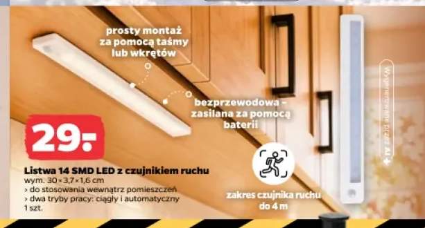 Listwa 14 Smd LED z czujnikiem ruchu