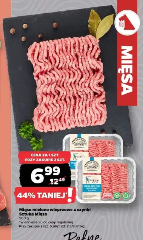 Mięso mielone wieprzowe z szynki Sztuka Mięsa