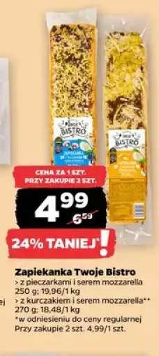 Zapiekanka z pieczarkami i serem mozzarella Twoje Bistro +1 wariant
