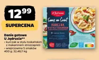 Danie gotowe kurczak w stylu toskańskim z makaronem strozzapreti U Jędrusia +1 wariant