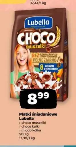 Płatki śniadaniowe choco muszelki Lubella +2 warianty