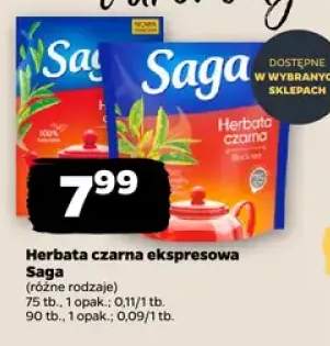 Herbata czarna ekspresowa Saga