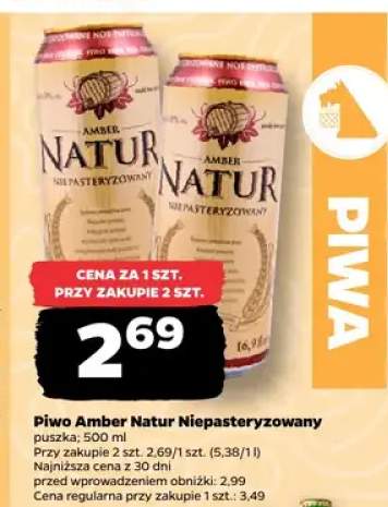 Piwo Amber Natur Niepasteryzowany