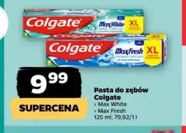 Pasta do zębów Colgate Max White +1 wariant