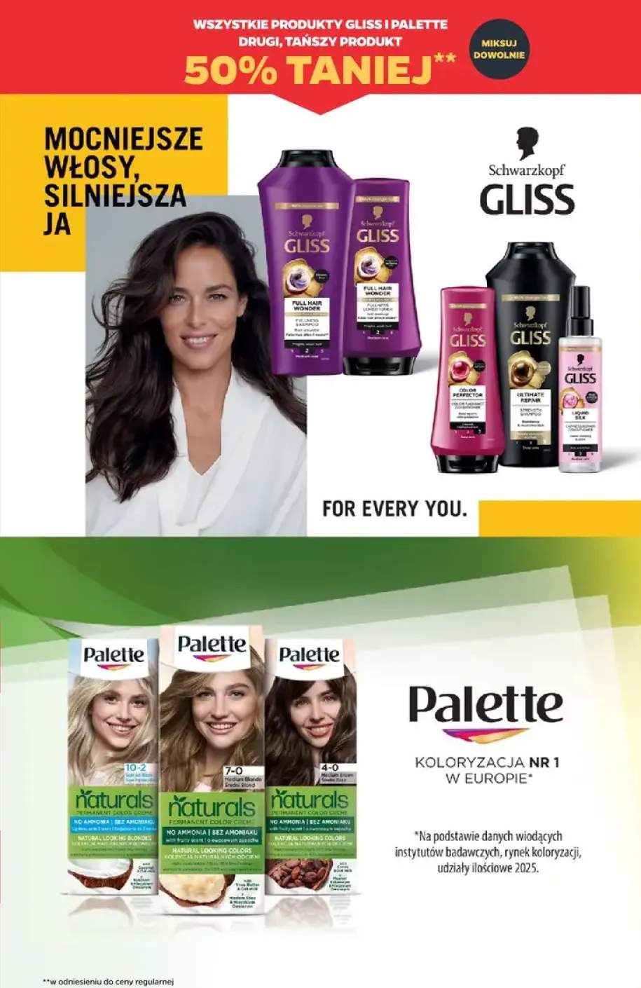 Produkty Gliss i Palette +8 wariantów