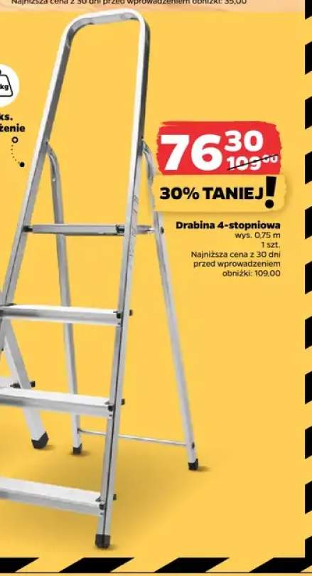 Drabina aluminiowa 4-stopniowa Drabest