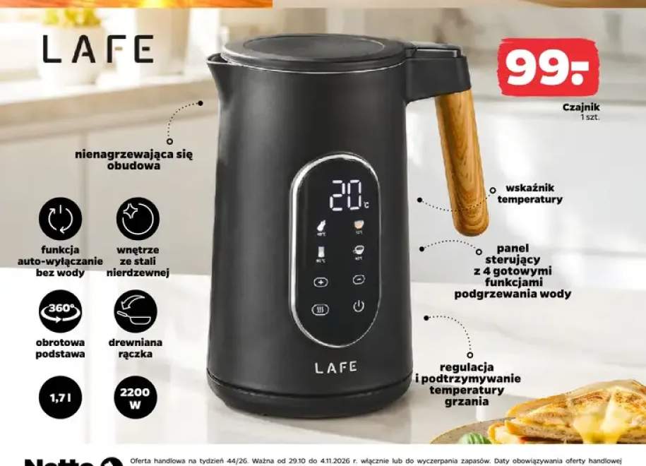 Czajnik 1,7 l Lafe