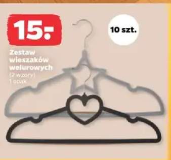 Zestaw wieszaków welurowych